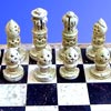 Подарок 128 / Шахматы из Индии, камень, ручная работа