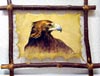 Подарок 1745 / Орел - картина на специальной коже в рамке из тутовника 45 х 36 см