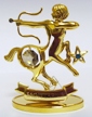 Подарок 2236 / Знак зодиака Стрелец, золотое покрытие и кристаллы сваровски.